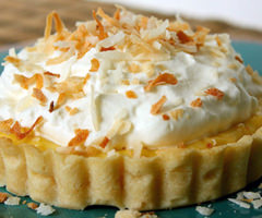 Coconut Custard Tart with Caramelized Bananas