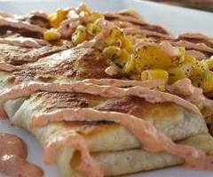 Mushroom, Spinach, Sun Dried Tomato Quesadilla