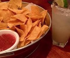 Margarita, chips and salsa