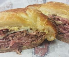 Hot Pastrami & Swiss on Croissant